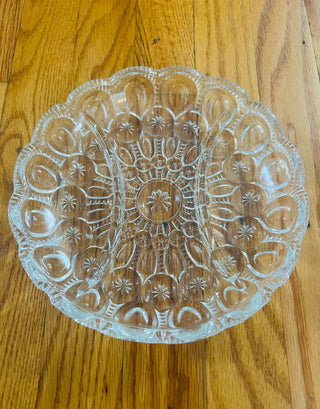 L.E. Smith Moon and Stars Divided Platter 8.5"