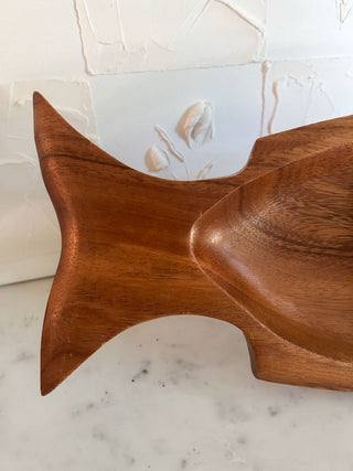 Monkey Pod Wood Fish Serving Tray