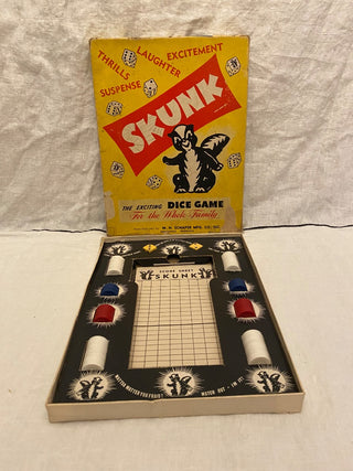 1953 skunk dice game AS IS box damage