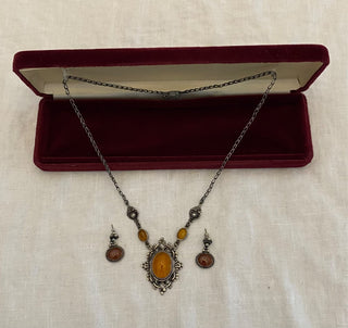 1990s fair trade 925 silver jewelry set (set of 2)