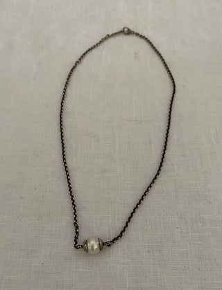 Vintage faux pearl necklace 7.25”