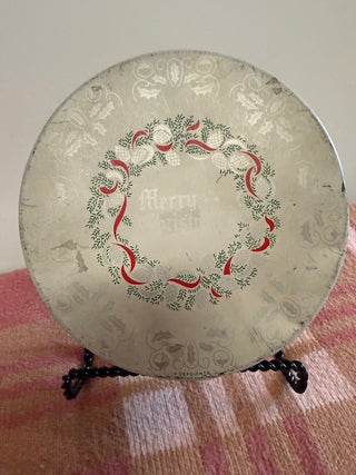 Vintage Mrs. Stevens Merry Christmas Tin