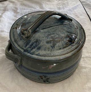 Vintage madmade pottery casserole dish