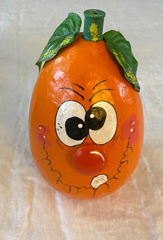 Gourd art pumpkin 6”