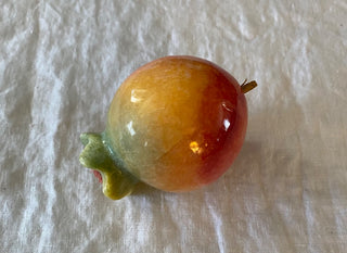 Vintage alabaster stone pomegranate 3x4”