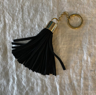 Boho suede tassel key chain
