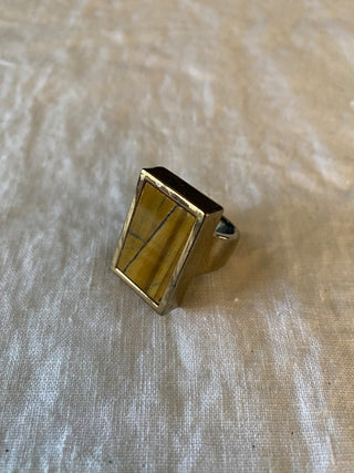 Large rectangle cocktail ring
