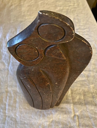 Vintage MCM stone owl AS IS chip on back