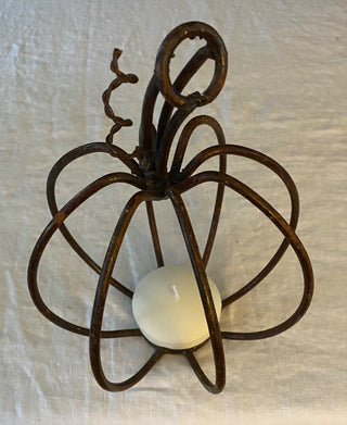 Pumpkin candle holder 6x11”