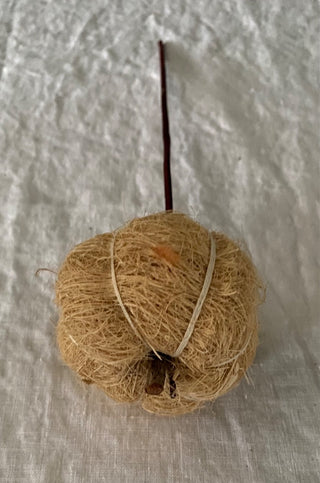 Pumpkin woven fiber decor plant stake