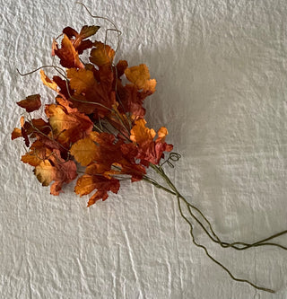 Paper autumn leaves with bendable stems 26”