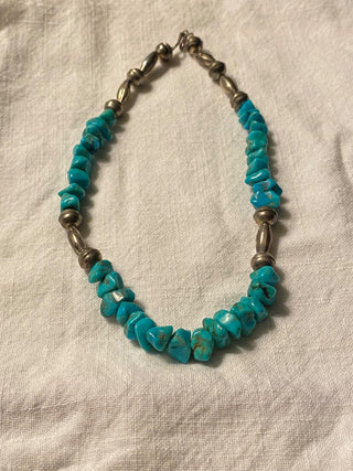 Vintage silver and turquoise necklace