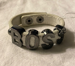 Leather BOSS bracelet