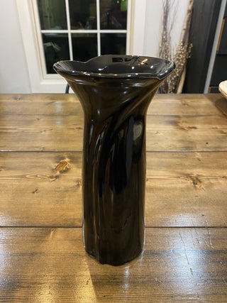 Vintage Artmark 10” Black Ceramic Vase