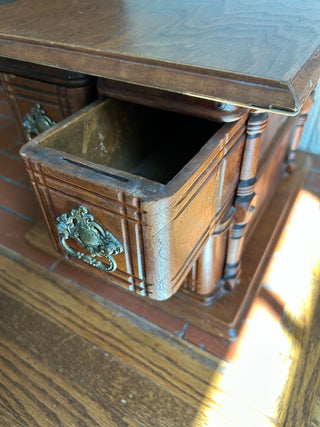 14WX16.5X12 Antique 4-Drawer Sewing Cabinet