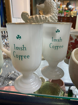 Milk Glass Irish Coffee Mug