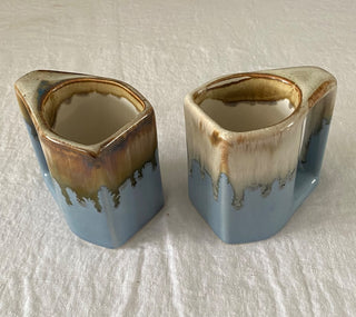 Vintage signed Rodolpho Padilla drip glaze mugs (set of 2)