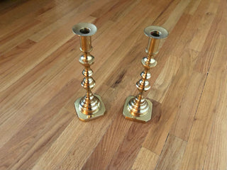 Vintage Brass Candlestick Holders (Set 0f 2)