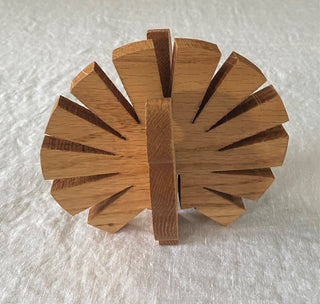 Vintage 1970s collapsible wooden turkey centerpiece 5x5”