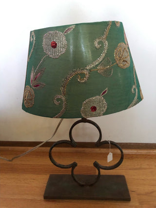 Vintage Lamp with Flower Shade