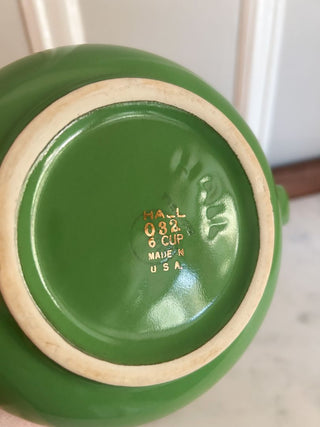 Hall Green Teapot w/ Gold Floral Accents