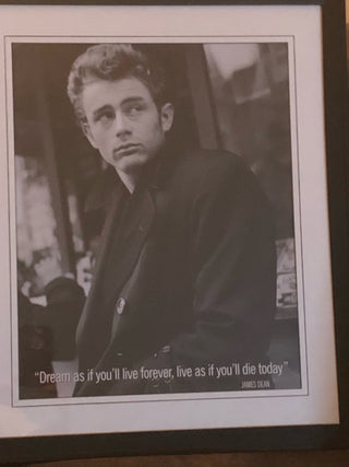 James Dean "Dream as if You'll Live Forever, Live as if You'll Die Today" Framed Photo