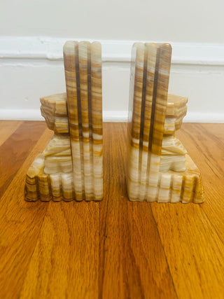 MCM Onyx Carved Bookend (set of 2)