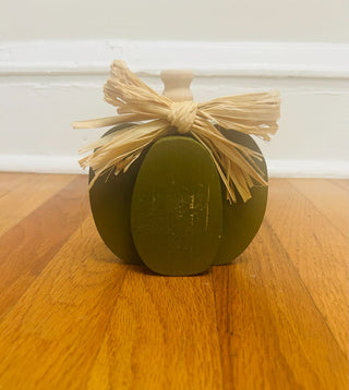 Green Wooden Pumpkin