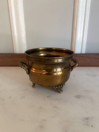 Small Brass Footed Cauldron