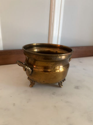 Small Brass Footed Cauldron