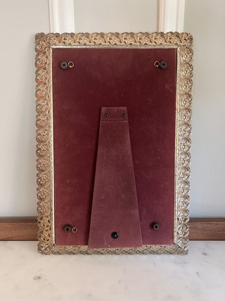 Rectangular Mirrored Vanity Tray w/ Filigree Detailing