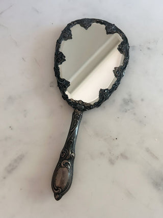 Antique Hand Mirror w/ Ornate Frame