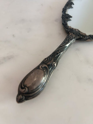 Antique Hand Mirror w/ Ornate Frame