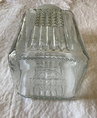 Retro 1990s Koeze’s pressed lidded glass jar
