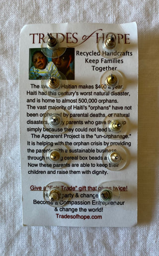 Trades of Hope fair trade Haitian earrings set (set of 5)