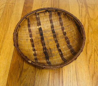 Round Woven Wicker Basket 12"