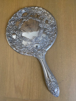 Silver Antique Hand Mirror
