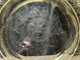 Yellow plate with design