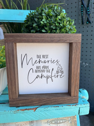 Memories Made Around the Campfire Wooden Sign