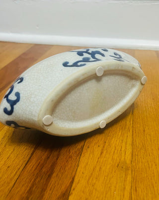 Handmade Chinese Crackle Blue and White Bud Vase
