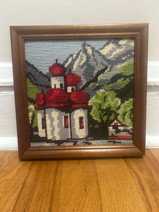 Vintage Needlepoint 9" X 9"