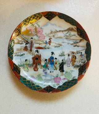 Japanese porcelain plate, "Geisha Ware"