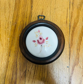 Vintage Ceramic Floral Wall Hanging