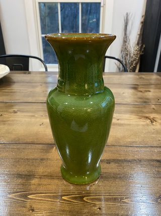 Green Crackle Glazed Vase