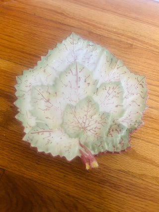 Hand Painted Leaf Plate