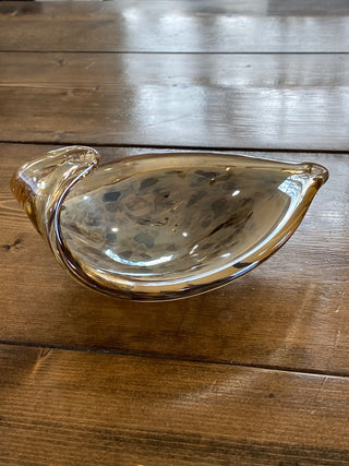 Murano Vetro Eseguito Leaf Shaped Dish