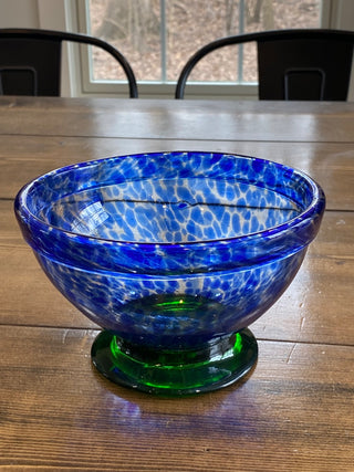 Green/Blue Blown Glass Bowl