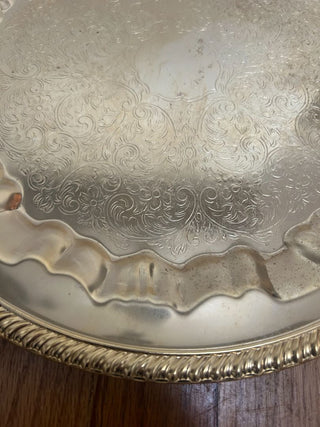 Large Gold Chrome Plated Serving Tray