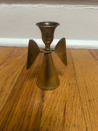 Vintage Brass Angel Candle Holder and Bell (no. 1)