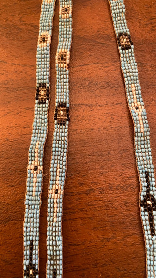 Turquoise seed bead Indian necklace